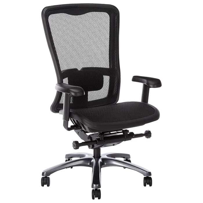 Office Star High Back Breathable ProGrid Back and Seat Adjustable Black Managers Chair