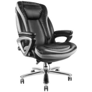 SMUGDESK SmugChair Large Leather Executive High Back Office Chair with Headrest and Armrest