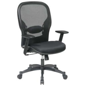 SPACE Seating Breathable Mesh Black Back and Padded Mesh Seat