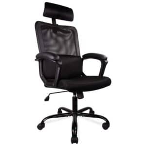 Smugdesk Office Chair, High Back Ergonomic Mesh Desk Office Chair with Padding Armrest and Adjustable Headrest