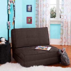 Your Zone - Flip Chair Convertible Sleeper Dorm Bed