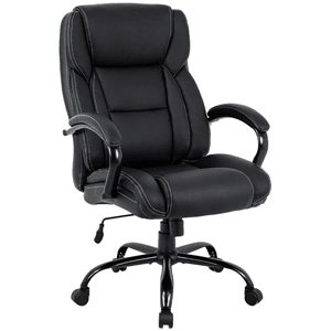 Big and Tall Office Chair 500lbs Desk Chair Ergonomic Computer Chair High Back PU Executive Chair with Lumbar Support Headrest Swivel Chair for Women Men Adults,Black