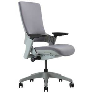 CLATINA Ergonomic High Swivel Executive Chair with Adjustable Height 3D Arm Rest Lumbar Support and Upholstered Back for Home Office BIFMA Certified Gray New Version