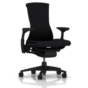 Herman Miller Embody Ergonomic Office Chair | Fully Adjustable Arms and Carpet Casters | Black Balance