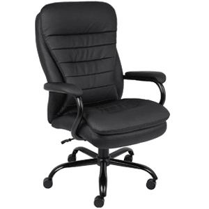 Boss Office Products Heavy Duty Double Plush LeatherPlus Chair